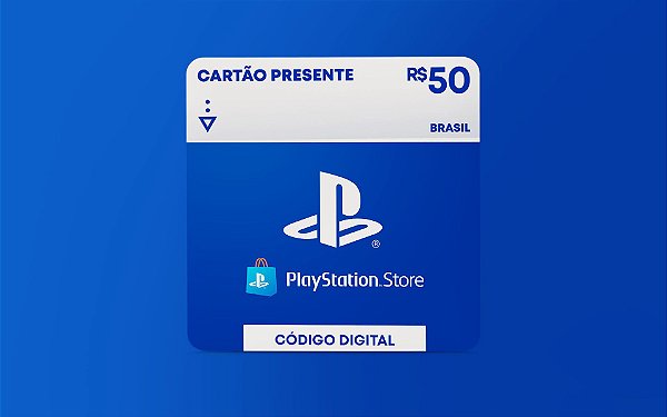 CARTÃO PSN R$ 50,00 PlayStation Store - Cartão Presente Digital [Exclusivo  Brasil] - O Rei dos Simuladores!!