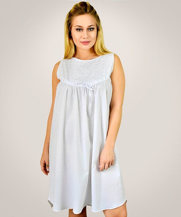Camisola Misha em Algodão Egípcio com detalhes em passa-fita