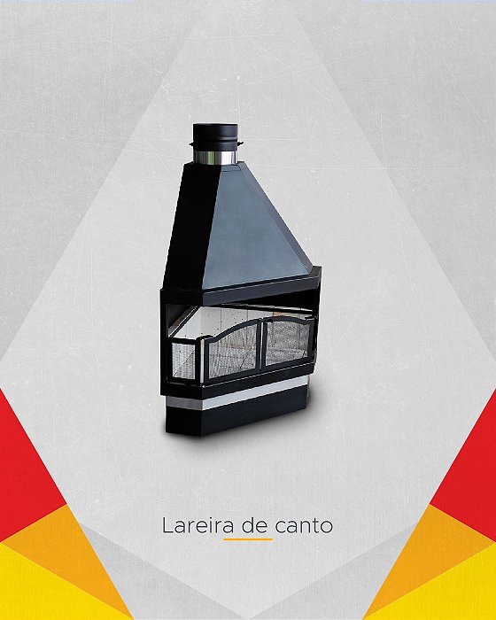Lareira Metálica de Canto