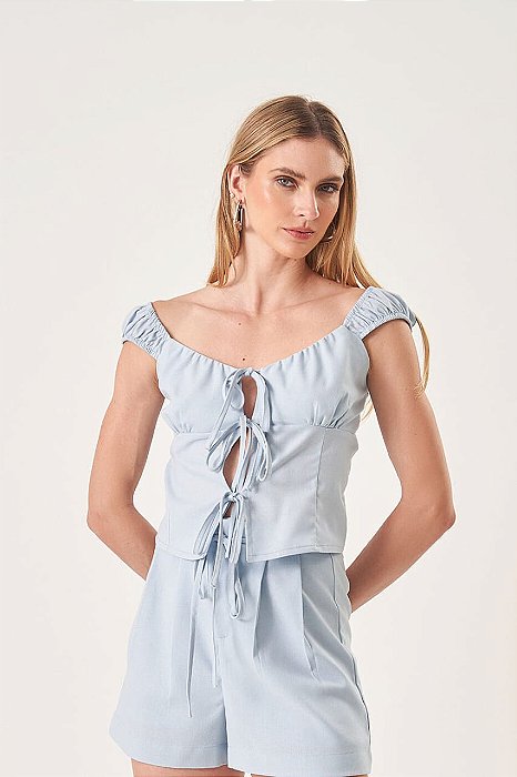 Blusa Linho Laço