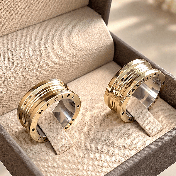 Par de Alianças Alto Luxo 10mm