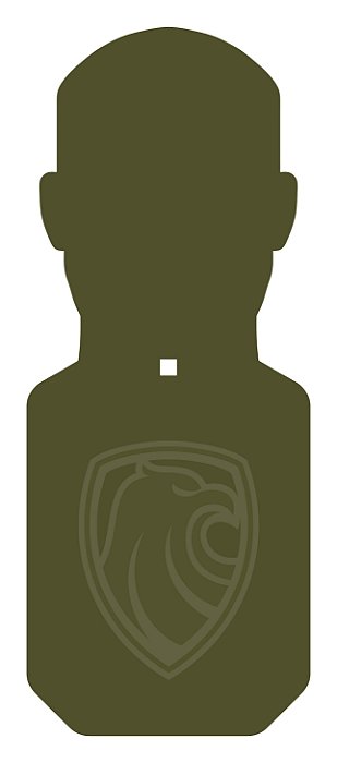 Alvo metálico - Busto - 20 x 50 cm