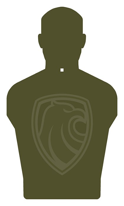 Alvo Metálico - Tronco - 42 x 73 cm