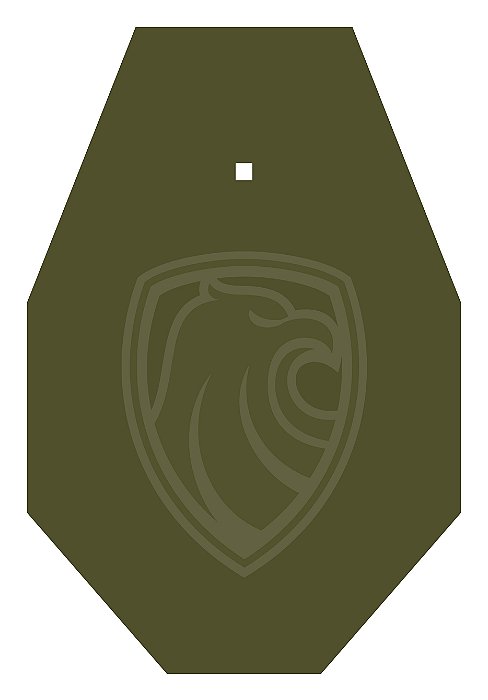 Alvo Metálico - IPSC Charlie - 30 x 45 cm