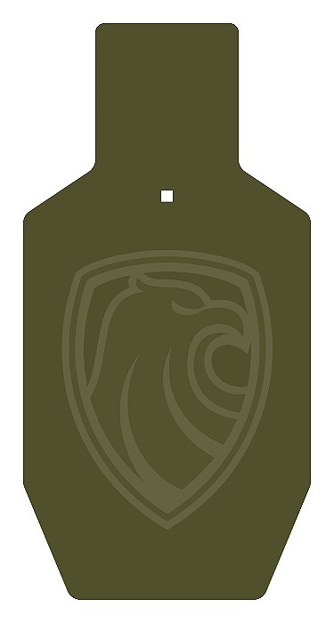 Alvo Metálico - USPSA Charlie - 30 x 60 cm