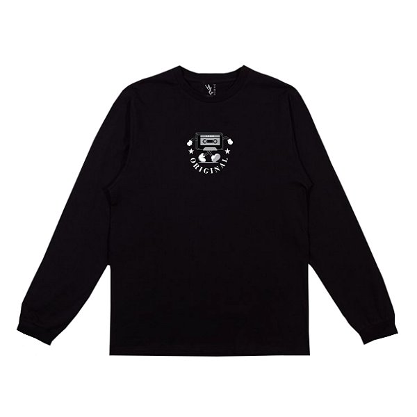 Camiseta REC manga longa preta