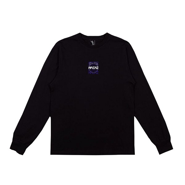 Camiseta World Areaz manga longa preta