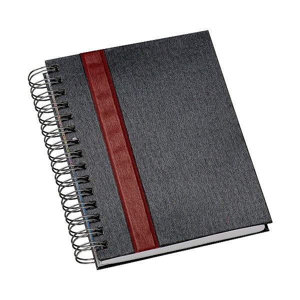 Agenda diária espiral com capa metalizada e detalhe colorido - Cód.: 416LQ