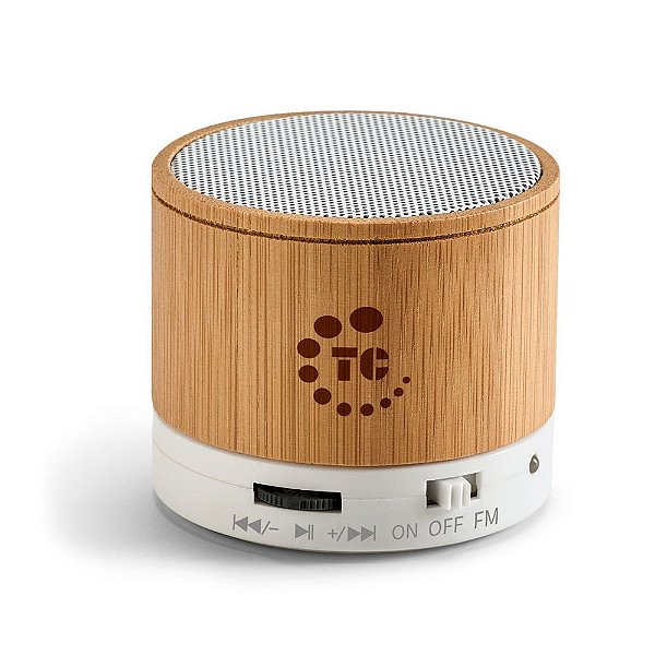 Caixa de som multimídia em bambu personalizada – Cód. 97256SQ