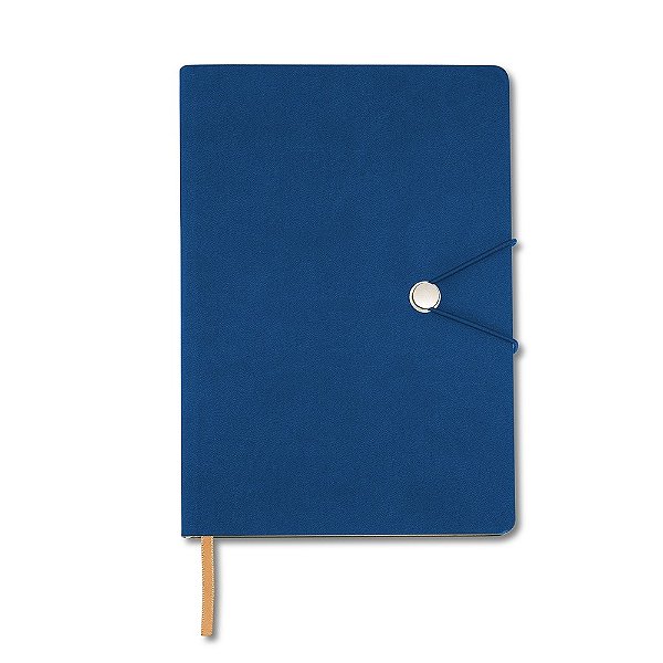 Caderneta tipo moleskine com pauta e capa emborrachada 18519XQ