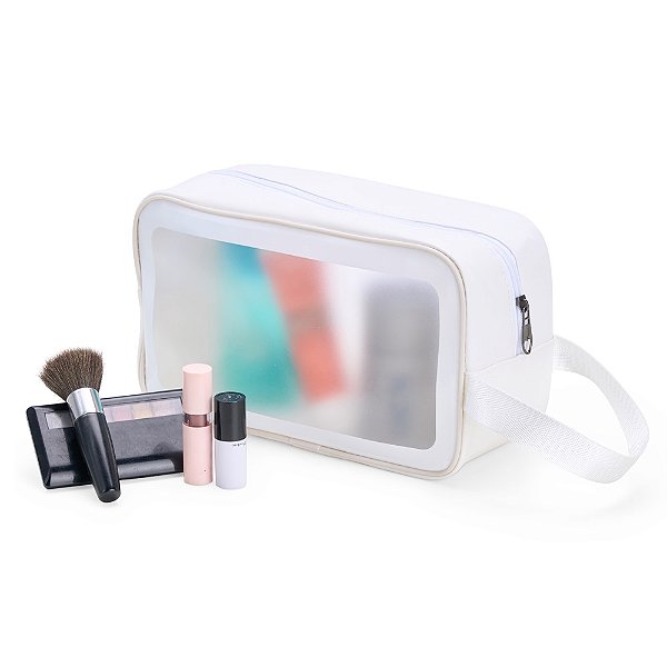 Nécessaire personalizada em plástico PVC visor transparente