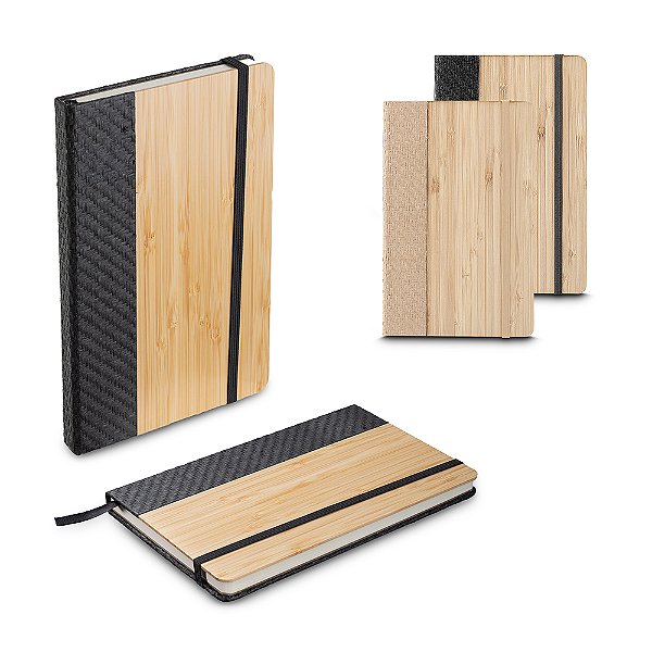 Caderno A5 Capa em Bambu - Cód.: CAD009
