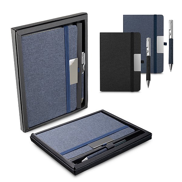 Kit Escritório A5 Capa em RPET e Caneta Metalica - Cód.: CAD155
