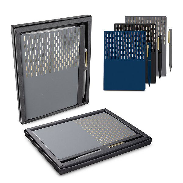 Kit Escritório A5 Capa em PU e Caneta Metalica - Cód.: CAD450