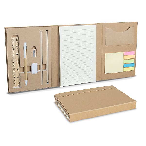 Kit Escritório Capa em Papel Kraft - Cód.: CJ40035P