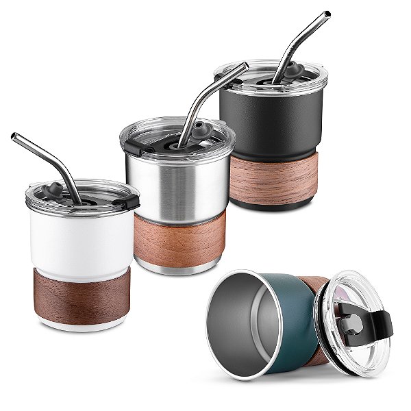 Copo em inox com canudo - Cód.: CO9310