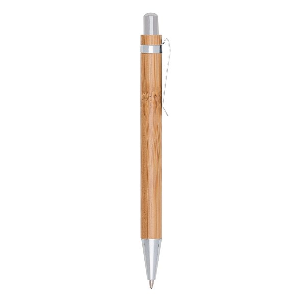 CANETA BAMBU DET PRATA - Cód.: 01090