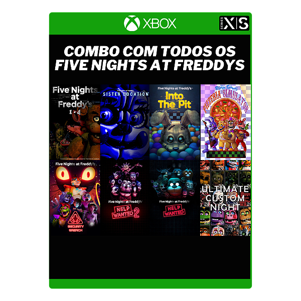 Five Nights at Freddy’s – Coleção Completa - Xbox One e Series S/X – Mídia Digital - Todos os FNAFS para Xbox