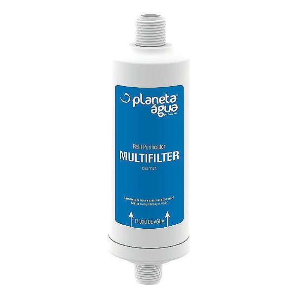 Refil de Purificação de Água Multifilter Rosca 1/2 com Inibição de Algas e Bactérias - Ideal para Pias de Cozinha e Banheiro - Planeta Água