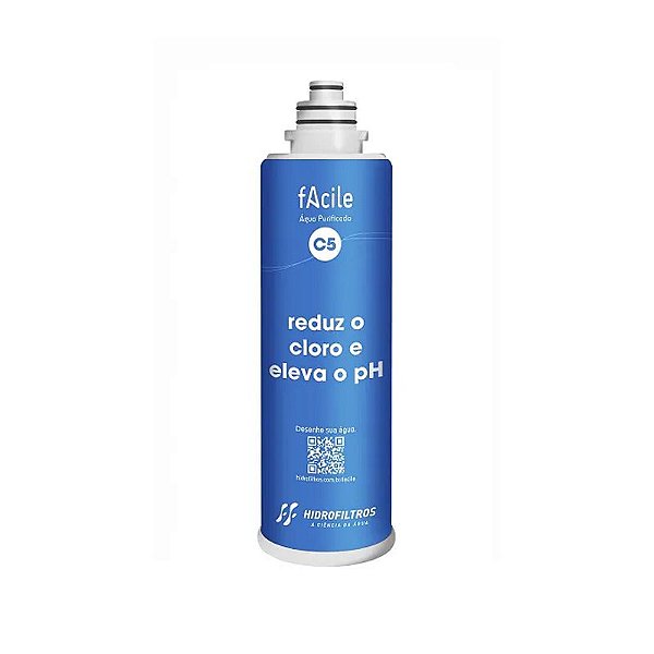 Filtro Refil Hidrofiltros Purificador Facile C5, Equilibre a acidez do seu organismo com facilidade!