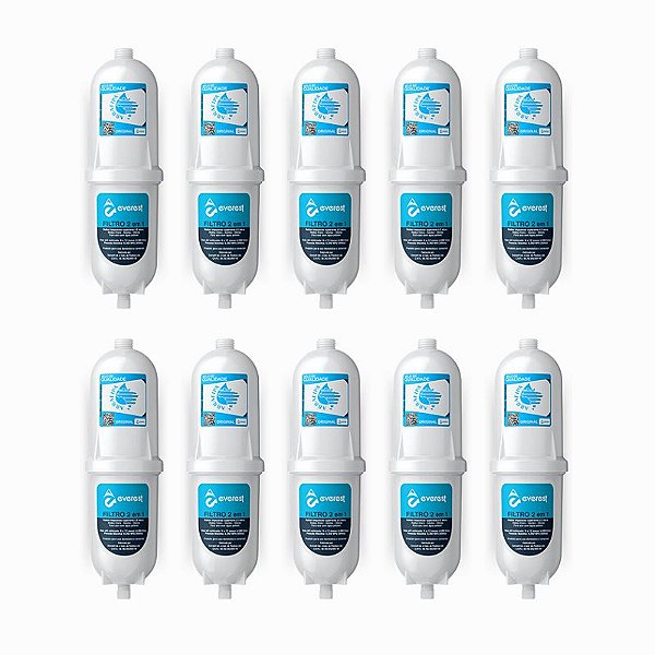 Kit com 10 Filtros Purificador SOFT by Everest Original - Refil-Vela