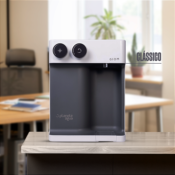 Purificador de água gelada alcalina GIOM cinza 220v - Planeta Água