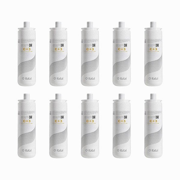 Kit C/12 Refis C+3 IBBL para Purificador de Água