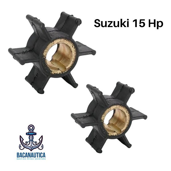 Kit 02 Rotor Aranha Bomba Água Motor Popa Suzuki 15 Hp Todos