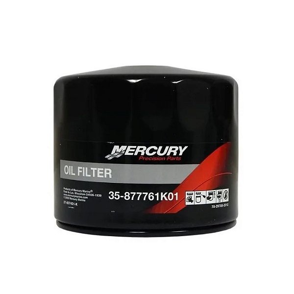 Filtro Oleo Motor Popa Mercury 4 Tempos 75 115 150hp 877761k01
