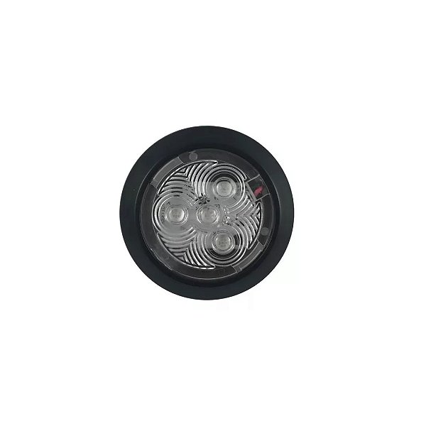 Luminária Utilitária Náutica Preta Com Corpo Em ABS e Lente em PS Cristal Ambos Com Proteção UV LED 24V