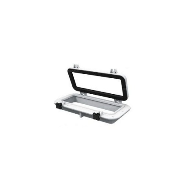 Vigia Retangular Em Thermoplástico De Abs Com Vidro