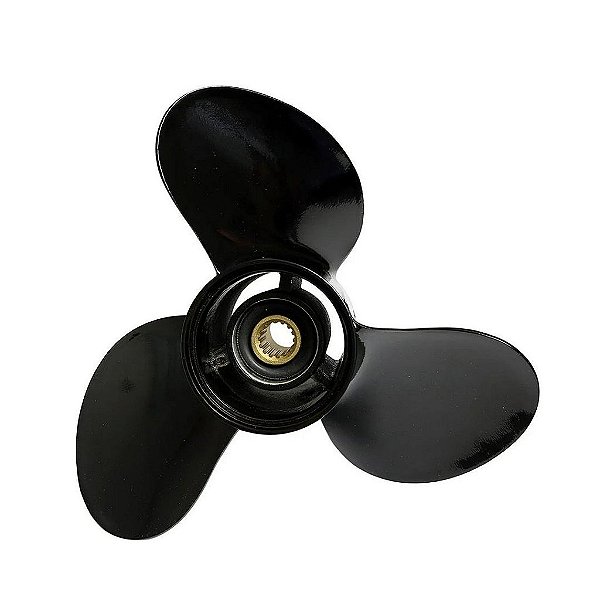 Hélice para motor de popa Johnson Evinrude 25hp Passo 9 1/4x12 Pinado