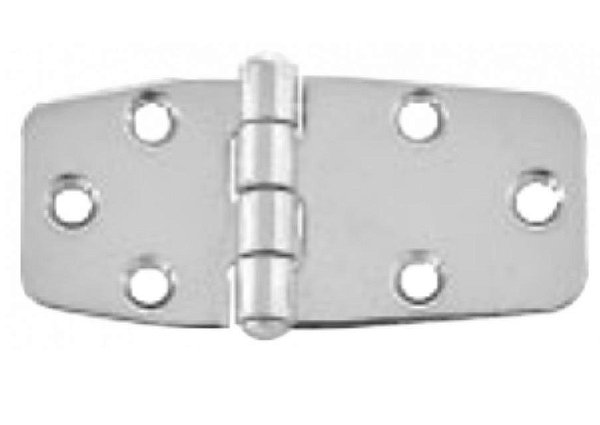 DOBRADIÇA ASSIMÉTRICA 6F EM AÇO INOX - 82x40x2MM