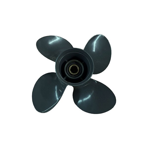 Hélice para motor de popa Mercury 15h e 18hp modelo Super Passo 9 1/4x10 Estria c/ escape 4 pás