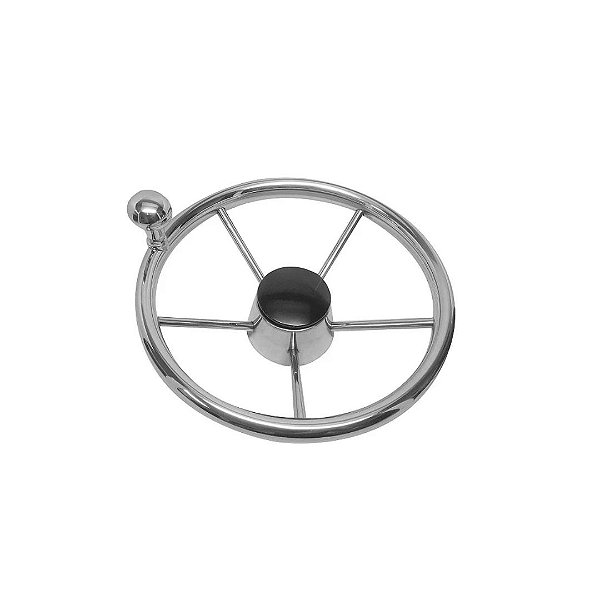 Volante Para Embarcações em Aço Inox com Knob 13-1/2 Pol