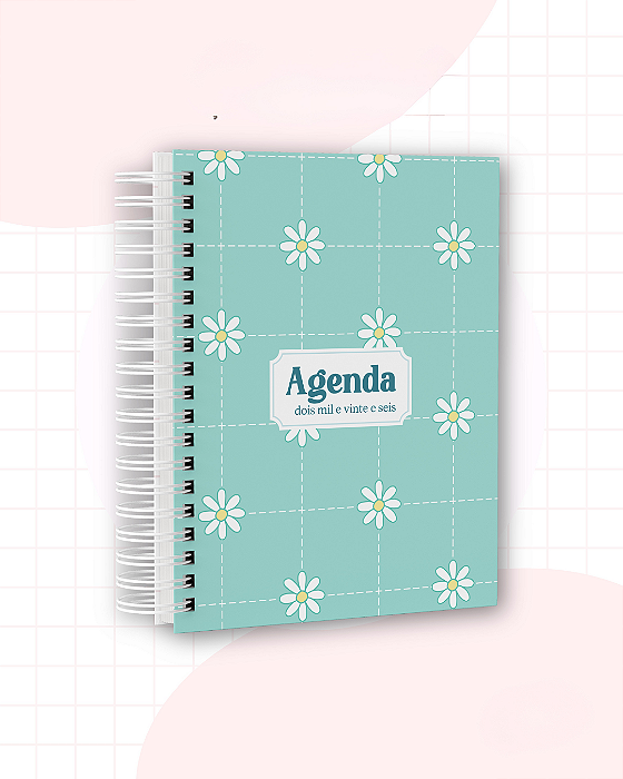 Agendas 2026 Feminina Personalizadas | Verde Floral