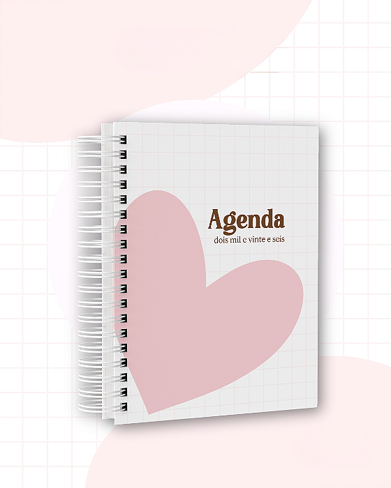 Agendas 2026 Feminina Personalizadas | Coração