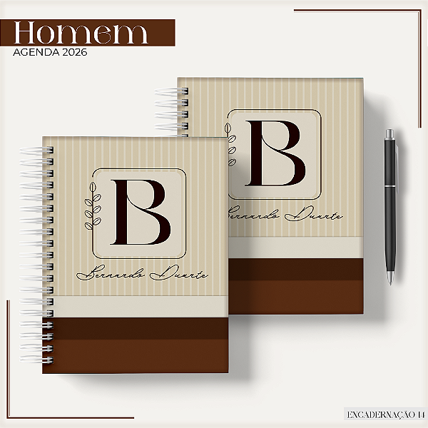 Agenda Masculina 2026 Personalizada | Terroso