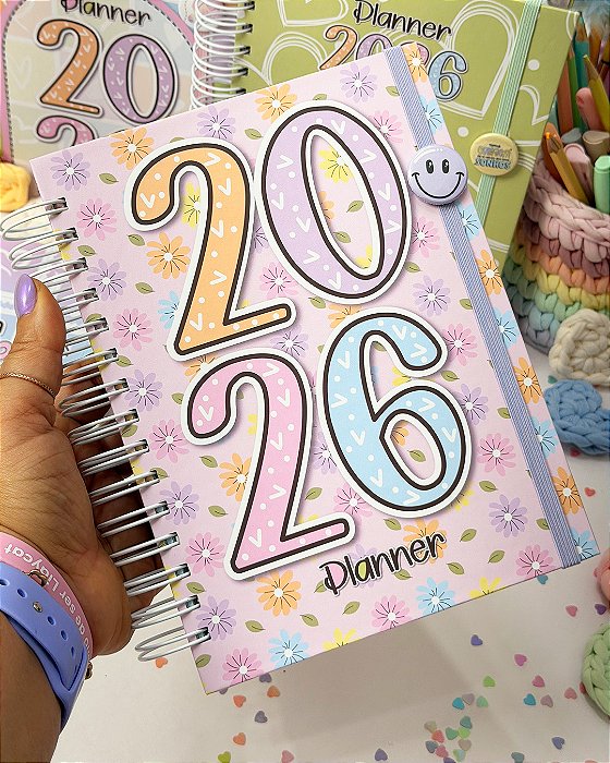 Planner Semanal 2026 – Organização da Semana com Estilo | Flores Coloridas
