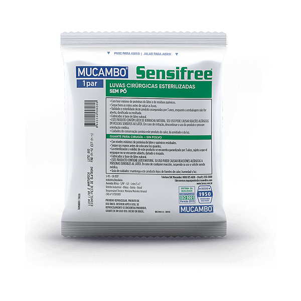 Luva Cirúrgica Estéril Sem Pó Sensifree