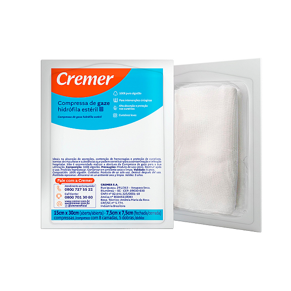 Compressa de Gaze Estéril Cremer