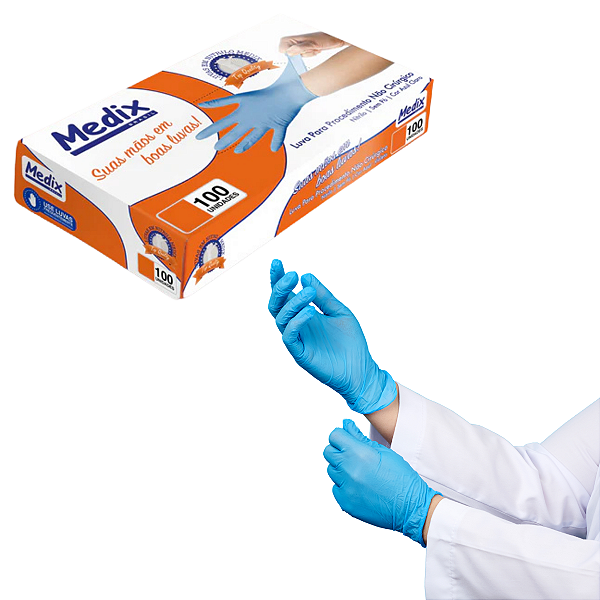 Luva para Procedimento Nitrílica Medix