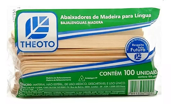 Abaixador De Língua Em Madeira Theoto