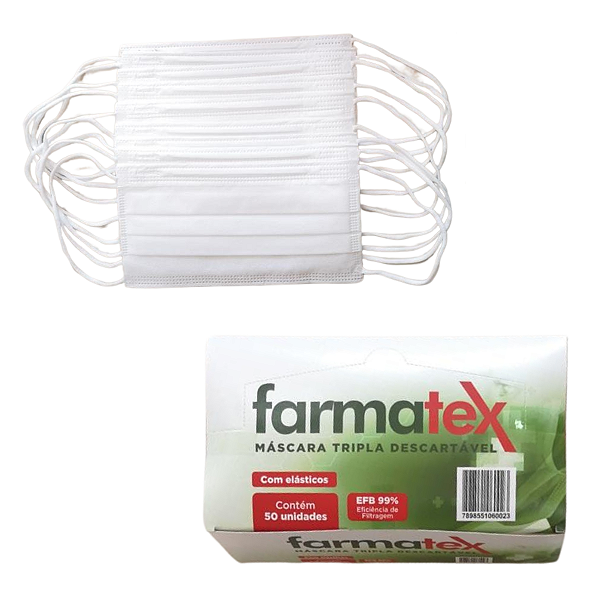 Máscara Descartável Tripla Farmatex