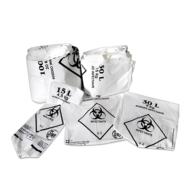 Saco de Lixo Hospitalar Branco