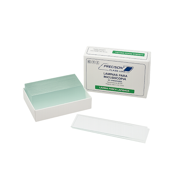 Lâmina Para Microscopia Fosca Lapidada