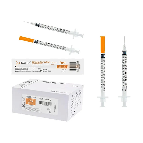 Seringa 1ml Com Agulha Dispositivo de Segurança