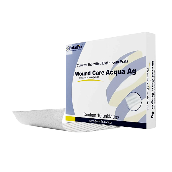 Curativo Hidrofibra Com Prata Com 10 Unidades