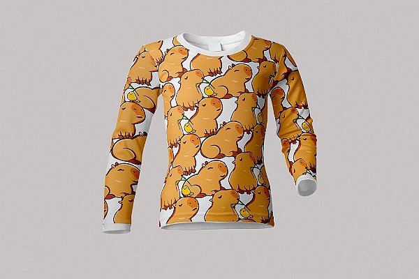 Dry Force Camiseta Infantil CAPIVARINHAS Manga Longa