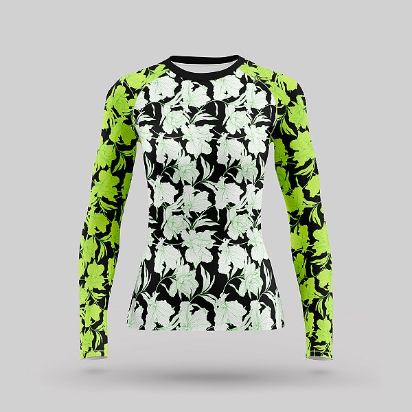DRY FORCE CAMISA TÉRMICA GREEN FLOWER